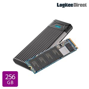 SSD M.2 PC 換装キット 256GB 変換 NVMe Type-C Type-A 両対応 データ移行ソフト 外付けSSDで再利用 放熱仕様筐体 LMD-SMB256UC ロジテックダイレクト限定