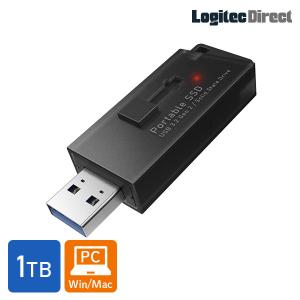 Logitec SSD 外付け 1.0TB USB3.2 Gen2 転送速度5Gbps PS5/PS4動作確認済 USBメモリサイズ 日本製 ブラック LMD-SPB100U3BK fss gpt