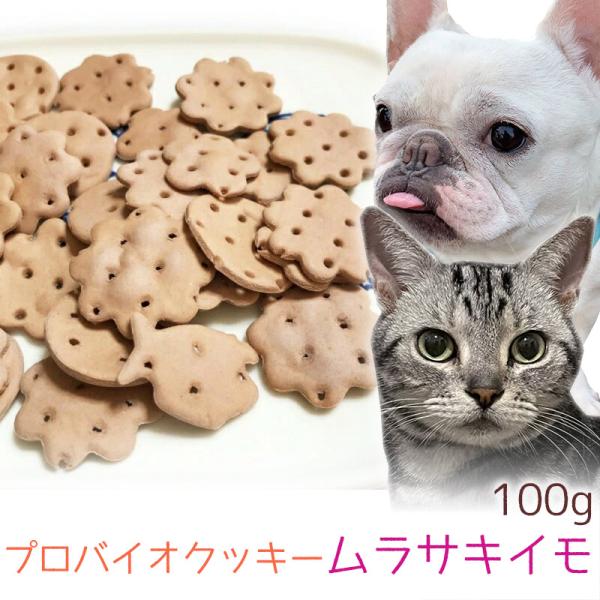 おやつ 無添加  国産 プロバイオクッキー  ムラサキイモ 100g メール便  犬猫用 シニア パ...