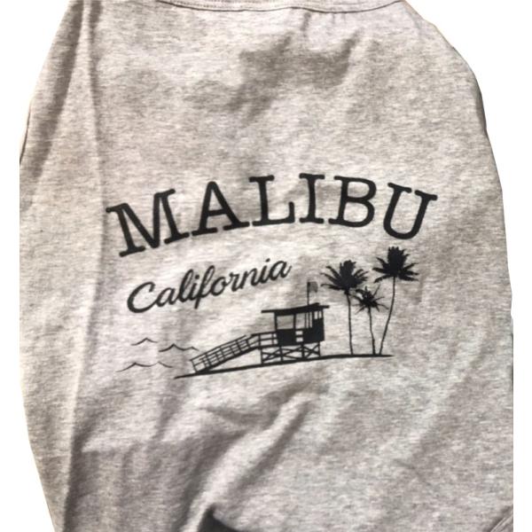 California Vintage タンクトップ Malibu マリブ FogGray 犬用 Lサ...