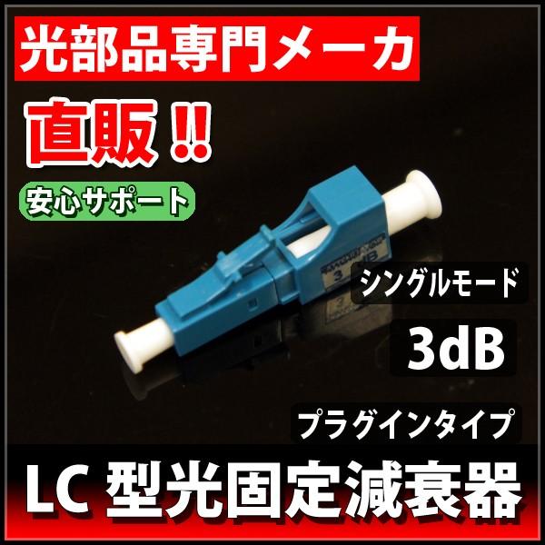 光固定減衰器　3dB　LCプラグインタイプ　シングルモード　