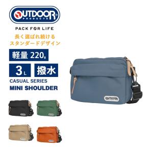 OUTDOOR PRODUCTS アウトドアプロダクツ OD-12283 ミニショルダー ボディバッグ ショルダーバッグ カジュアルシリーズ コンパクト サコッシュ 3L 軽量 撥水 鞄