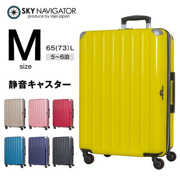 スーツケース Mサイズ 5泊6日 キャリーケース 大容量 静音 軽量 頑丈 拡張 65L 73L 旅...