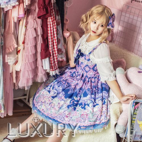 【一部即納】ロリータ服 Milu Forest イースターラビットジャンパースカート ジャンスカのみ...