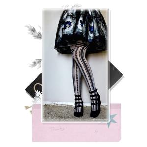 ロリータファッション ハートデザイン ニーハイソックス