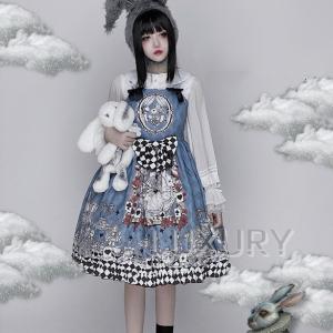 ロリータジャンスカ Diamond Honey 甘ロリ アリス コスプレ ブルー ひざ丈 春夏 フレアロリータファッション Loli68 Luxury ラグジュアリ 通販 Yahoo ショッピング