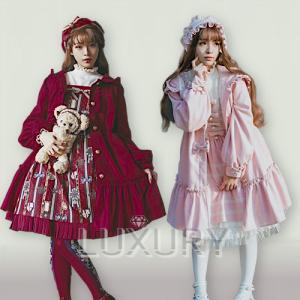 納期40日】甘ロリ コート のみ 3色 リボン お嬢様 かわいい ガーリー