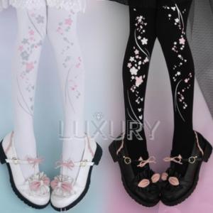 ロリータ服 ロリータファッション カラータイツ2色