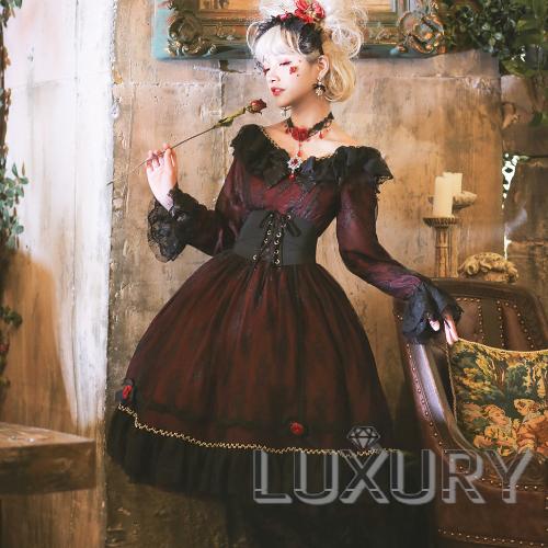 【納期40日】ロリータ服 ロリータファッション薔薇貴婦人 ワンピース miss point ワンピー...