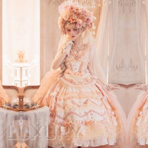 即納 現品限り】春夏 ロリータジャンパースカート JPS 甘ロリ フリル