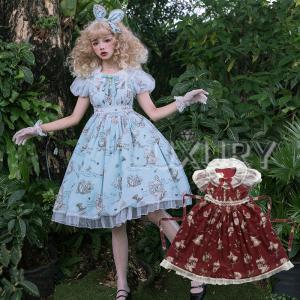 納期40日】ロリータ服 ロリータファッションノースリーブワンピース 3