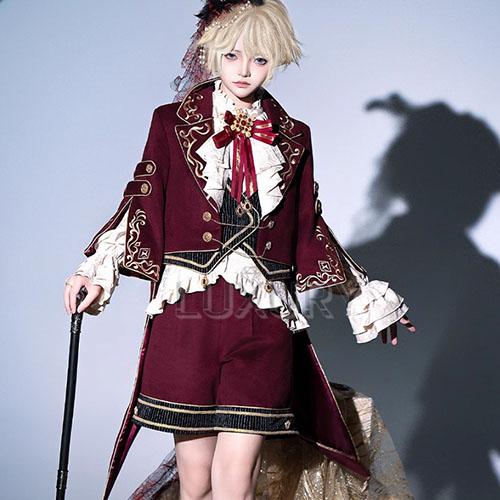 クラシカルロリータ 男装 皇子 アウター＋シャツ＋ショートパンツ 3点セット 軍風 プリンス 優雅 ...