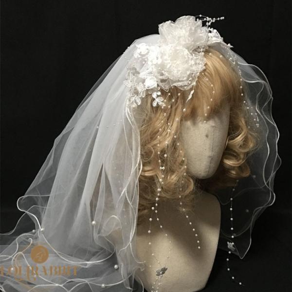 Lolita系 小物 髪飾り カチューシャ ベール 結婚式 花嫁 成人式 卒業式 ヘアピン 髪飾り ...