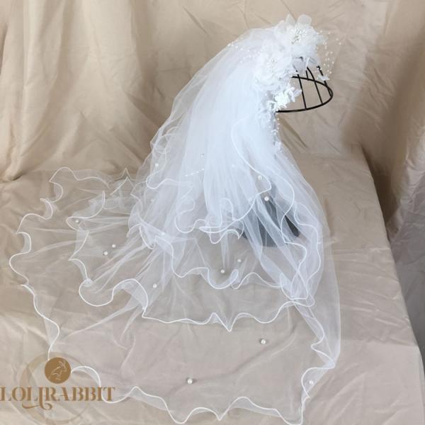 Lolita系 小物 髪飾り カチューシャ ベール 結婚式 花嫁 成人式 卒業式 ヘアピン 髪飾り ...