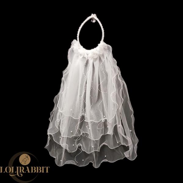 Lolita系 小物 髪飾り カチューシャ ベール 結婚式 花嫁 成人式 卒業式 ヘアピン 髪飾り ...