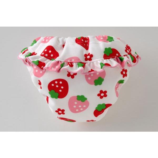 ベビー水着　スイムパンツ　水遊び用おむつパンツいちご柄 水遊び ブリーフ型 80cm 90cm 10...