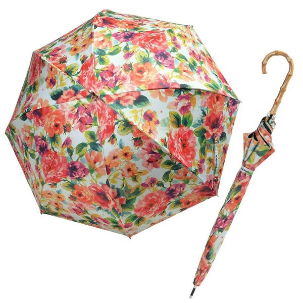 晴雨兼用長傘 　レディース　Think Bee！ カサノヴァ （ジャスミンローズオレンジ）