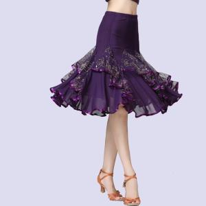 即出荷 スカート 社交ダンススカート ラテンスカート