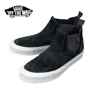 VANS バンズ スリッポン ミドル SLIP ON MID DX ヴァンズ レザー スニーカー BLACK｜london-game