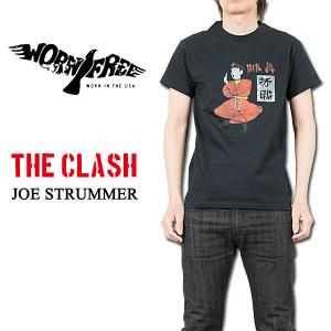 WORN FREE ウォーンフリー ロックTシャツ ROCK Tee THE CLASH JOE STRUMMER FRIEND BLACK｜london-game