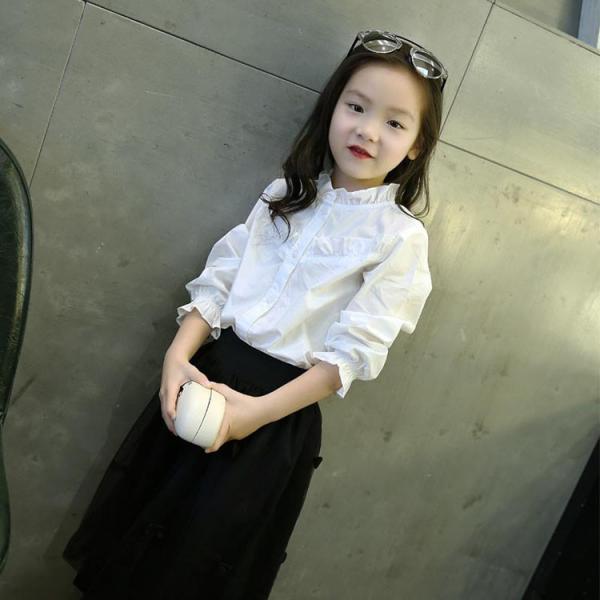 ブラウス ボリューム袖  女の子 長袖ブラウス シャツ 親子コーデ  キッズ 子ども服（女の子）卒業...