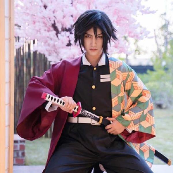 冨岡義勇 とみおか ぎゆう コスプレ 衣装 羽織 隊服 コスチューム なりきり セット 仮装  ハロ...
