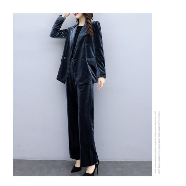 パンツドレス レディース セットアップ 韓国 かっこいい フォーマル スーツ セット 卒業 卒園 結...