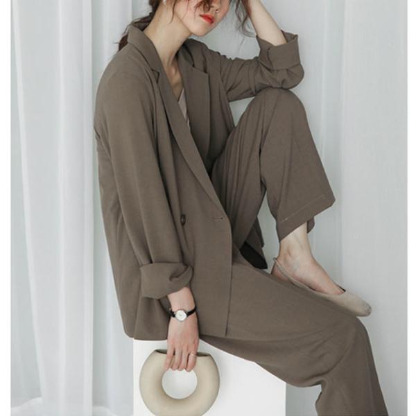 ビックシルエット☆ゆったりメンズライクなナチュラルスーツ クリスマス おしゃれ