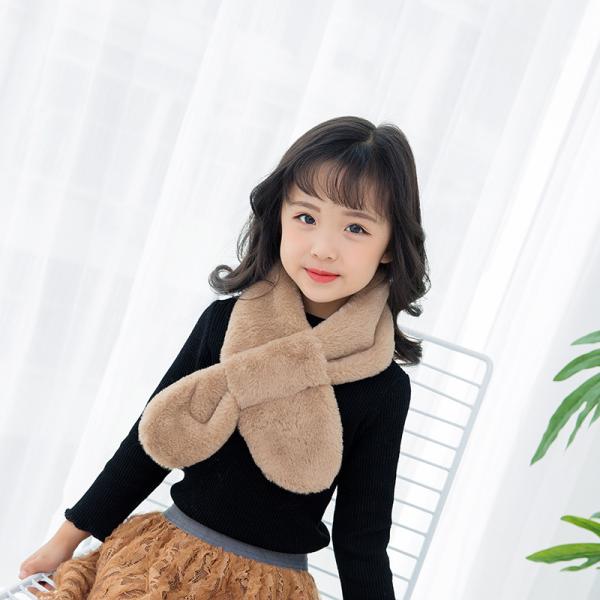 スヌード マフラー レディース 子供 キッズ 女の子 おしゃれ 韓国 フェイクファー もふもふ ふわ...