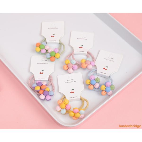 ヘアアクセサリー ヘアゴム キッズ 子ども用 5個セット 子供 女の子 プレゼント かわいい ゴム ...
