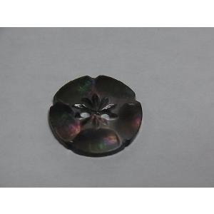 黒蝶貝釦ウメ型　10ｍｍ