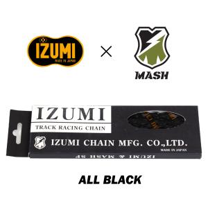 IZUMI MASH JET BLACK | 和泉チェーン マッシュ ジェットブラック ブラック ピストチェーン シングルチェーン メール便 送料無料｜longedge