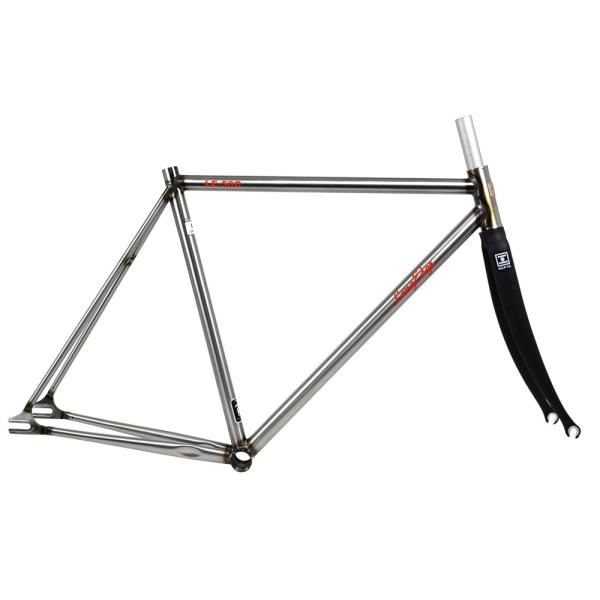 LE-50C Columbus Cromor × HCF10ハーフカーボンフレームセット クリアシル...