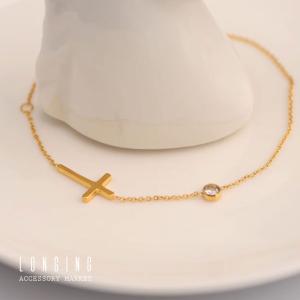 ブレスレット ステンレス レディース ゴールド...の詳細画像1