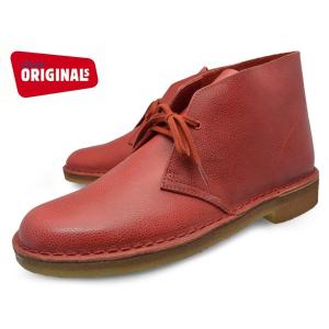 【ポイント2倍 12月24日10時まで】 CLARKS RED INTEREST LEATHER 20356343 クラークス デザートブーツ レッド　インタレスト　レザー