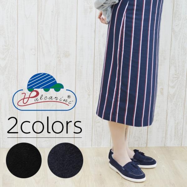 VULCARINI SPAIN レディース モカシンシューズ タッセル 黒 紺 スエード ウール