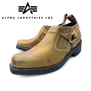 サイドゴアブーツ メンズ ワークブーツ 本革 ALPHA INDUSTRIES