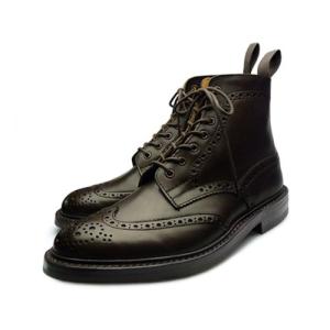 TRICKER'S M2508 MALTON ESPRESSO トリッカーズ ウイングチップブーツ フルブローグ 本革 焦げ茶色 濃茶 メンズ｜longpshoe