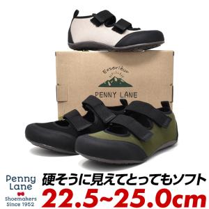 PENNY LANE 2本ベルトシューズ レディース スニーカー サンダル ベルクロ ローカット 黒 緑 茶色 ブラック カーキ グリーン ベージュ