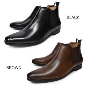 サイドゴアブーツ メンズ チェルシーブーツ ビ...の詳細画像1