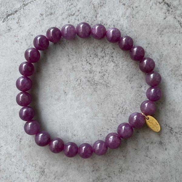 パワーストーンブレスレット ルビー Ruby 6〜7ｍｍ 天然石 天然石ブレスレット  30代 40...