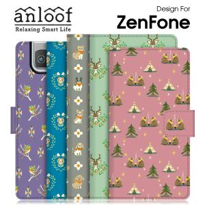 anloof Zenfone 10 9 8 Flip 7 Pro 6 Max M2 ケース 手帳型 M1  Live L1  ASUS 8 5 ZenFone 5Z 5Q 模様 動物 植物 プリント スマホケース  カードポケット｜looco-shop