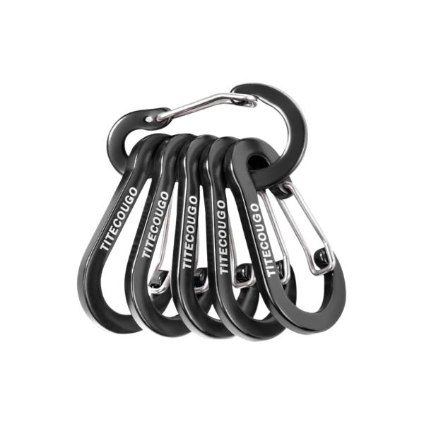 TITECOUGO ひょうたん形 多機能 カラビナ アルミ合金 超軽量 キーチェーン 生活雑貨 アウ...