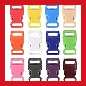 Kingsie サイドリリースバックル 30個 ランダム色 カラフル プラスチック 10mm ストラ...