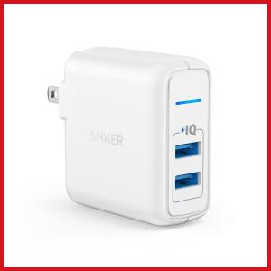 Anker PowerPort 2 Elite (USB 急速充電器 24W 2ポート)  iPhone/iPad その他Android各種対応 (ホワイト)