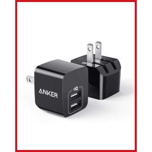 2個セット Anker PowerPort mini USB充電器 12W 2ポート PSE技術基準適合 コンパクト iPhone ブラック｜look-up