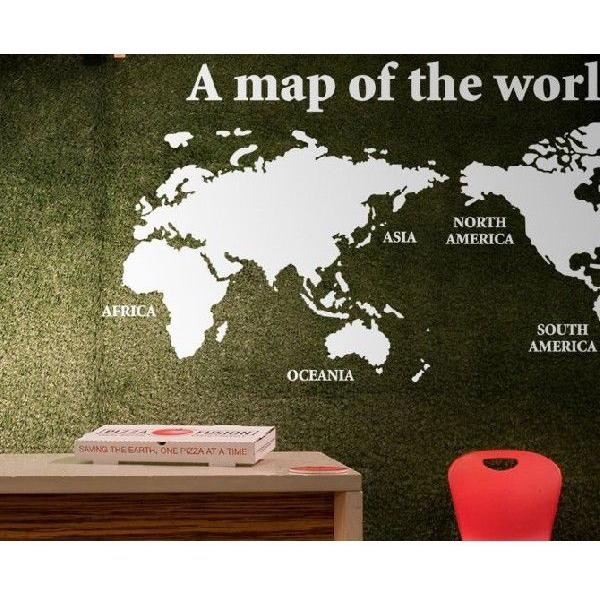 【特大サイズ130*250cm】map 世界地図 ワールドマップ ウォールステッカー 店舗 リビング...