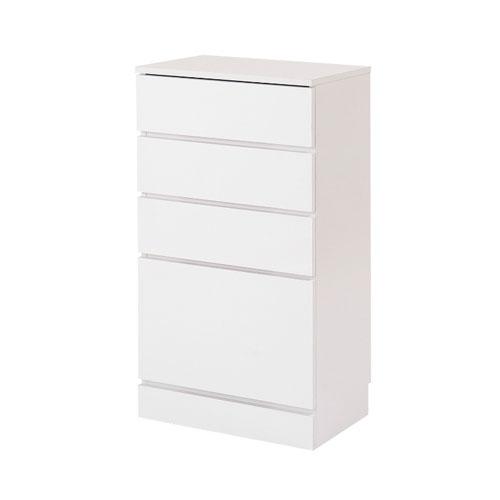 ランドリーチェスト 4段 幅45 奥行30 高さ87.5cm ランドリー収納 省スペース チェスト ...