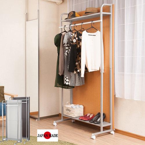 パーテーション キャスター付き ハンガーラック コートハンガー ウォールラック ウォールシェルフ 収...