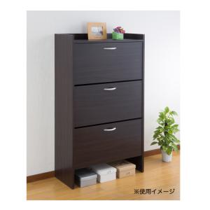 シューズボックス 3段 幅75×奥行30×高さ...の詳細画像1